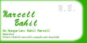 marcell bahil business card